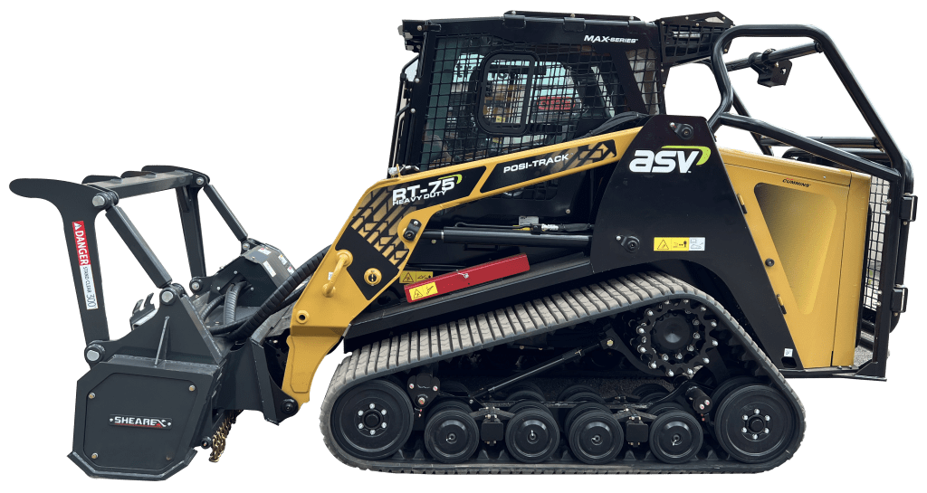 ASV with Mulcher Skid Steer